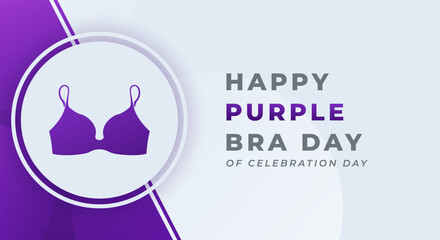 Purple Bra Day Celebration Vector Design Illustration for Background, Poster, Banner, Advertising, Greeting Card