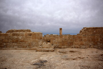 Ruins of an ancient city in the Negev desert