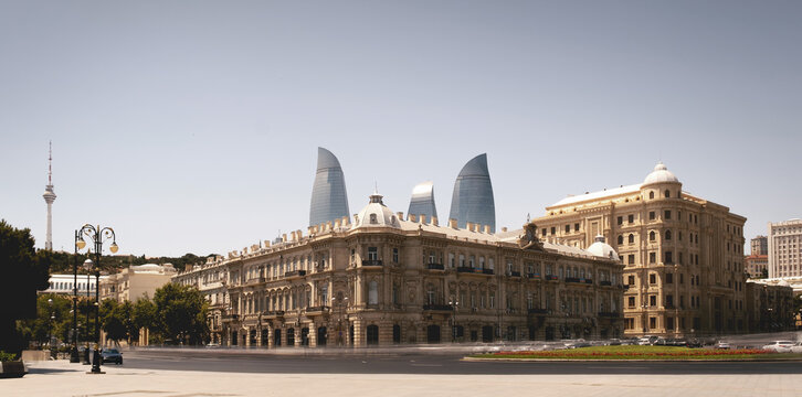 Where History Meets Modernity: SOCAR Office and Flame Towers in Baku