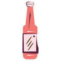 Isolated colored beer bottle icon Vector