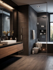 bathroom in an apartment in a modern style
