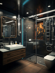 bathroom in an apartment in a modern style