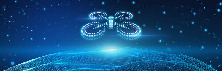 Drone Light Show illustration.
Drone wallpaper and background. Light Show.