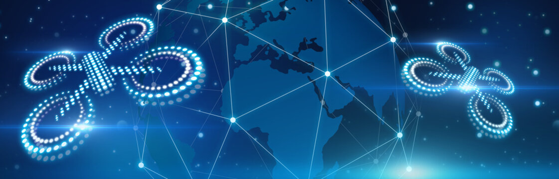 Drone Light Show illustration.
Drone wallpaper and background. Light Show.