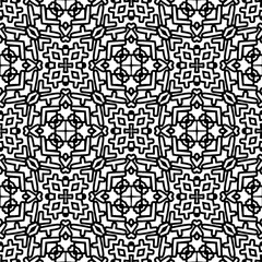 Fototapeta premium Seamless repeating pattern. Black and white pattern for web page, textures, card, poster, fabric, textile. Elements of Design.