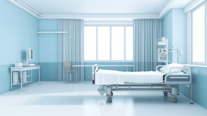 Medical facility, treatment room in hospital, wide banner