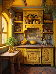 Obraz premium kitchen in the apartment in the style of provence