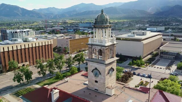 Aerial view of the Colorado Springs Pioneers Museum