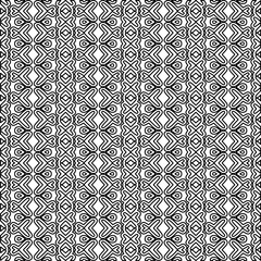 Stylish texture with figures from lines. black and white pattern for web page, textures, card, poster, fabric, textile. Monochrome graphic repeating design.