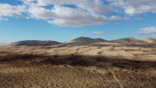 Aerial view of the beautiful Kelso Dunes