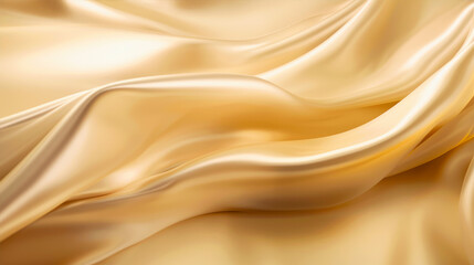 Abstract gold silk texture background. Elegant luxury satin cloth with wave. Prestigious, award, luxurious background. Generative AI.