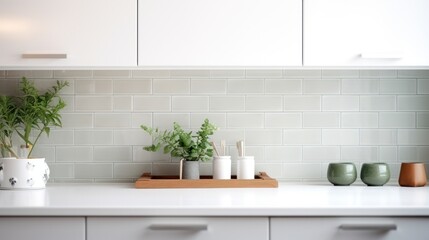 Naklejka na ściany i meble Modern kitchen. Illustration AI Generative.