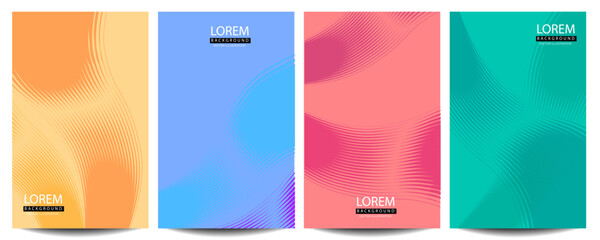 Modern abstract cover design template. Geometric halftone gradients. Future geometric patterns.