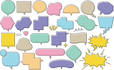 カラフルな吹き出しセット