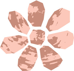 Abstract daisy flower. Cutout shape.