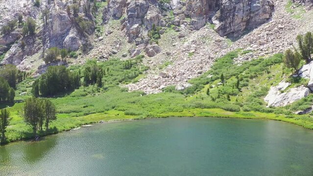 Aerial view of the beautiful Dollar Lakes and landscape
