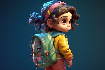 Back to school. Children preschoolers and schoolchildren going to educational institution. The road to school, morning gatherings for school, acquiring knowledge, mining information. Generative AI.