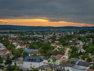 Panoramablick vom Kalvarienberg auf Neusiedl am See