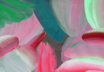 Pink Green blue acrylic oil painting texture