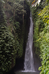Fototapeta na wymiar Leke Leke Waterfall Bali is one of the hidden gems of the North
