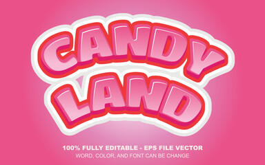 Candy Land editable text effect | EPS vector file