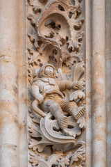 Astronaut Figure Carving at Salamanca Cathedral Facade - Salamanca, Spain