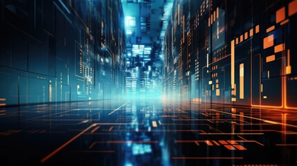 Obraz premium Abstract digital technology encountered in everyday life