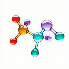 Ethanol molecule. Alcohol, C2H5OH. Chemistry. Glass design.