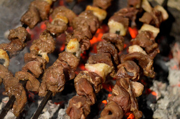 Kebab kebap, kabob, kebap or kabab is a type of cooked meat dish, originates from cuisines of the...