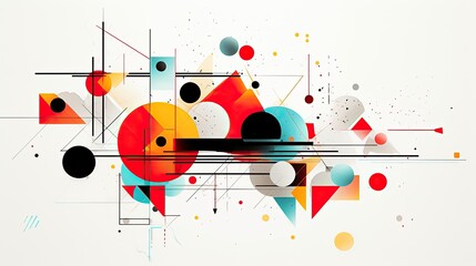 Vibrant colors popping from a modern abstract art piece
