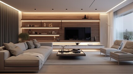 Bold interior design trend paired with a minimalist decor