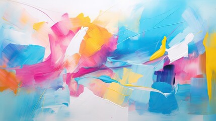 Vibrant colors popping from a modern abstract art piece