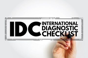 IDC - International Diagnostic Checklist acronym, business concept background