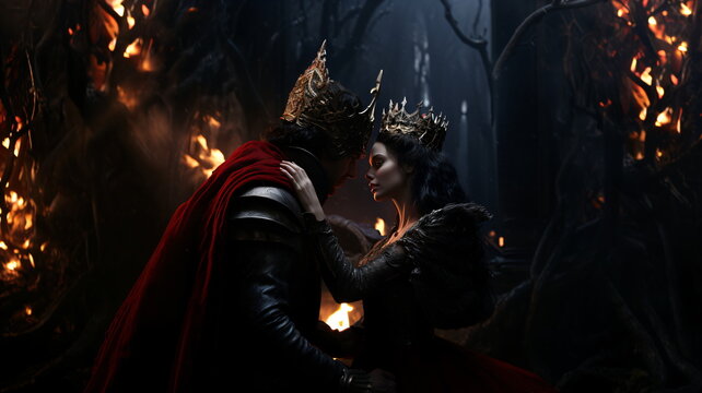 Portrait of a vampire king and queen