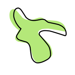 Amoeba organic blob shape