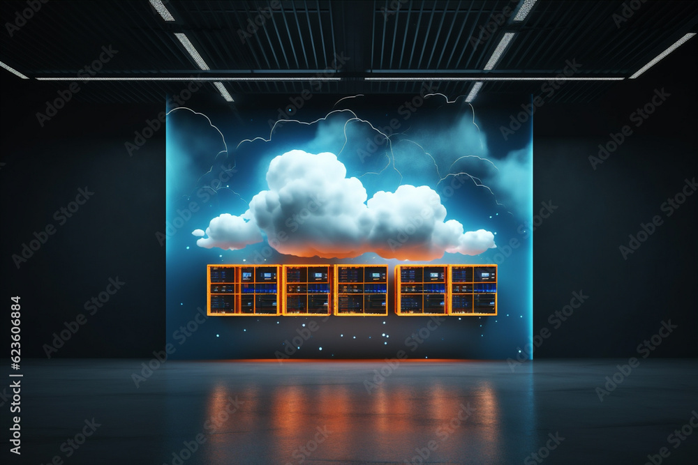 Poster data connect technology networking cyber business social concept storage icon mobility cloud securit
