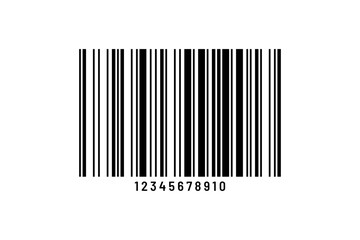 Vector barcode with numbers.