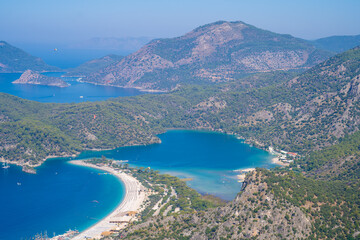 Aerial view of Oludeniz (Blue Lagoon) from the Lycian Way.