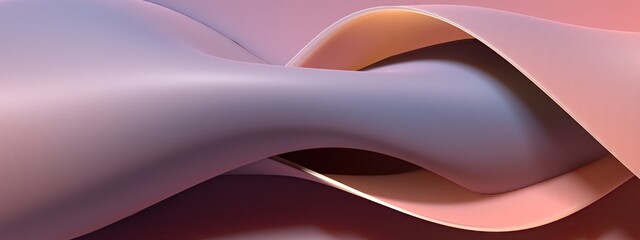 Gentle and elegant Fluid Bezier is contemporary art of objects Teal and Orange Abstract, Elegant and Modern 3D Rendering image