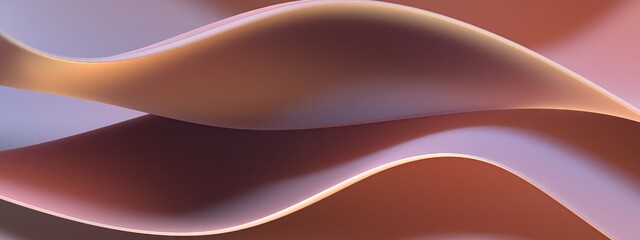 Gentle and graceful Bezier creates fluid objects Teal and orange Abstract, Elegant and Modern 3D Rendering image