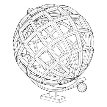 Globe Vector. Illustration Isolated On White Background. A Vector Illustration Of Globe.