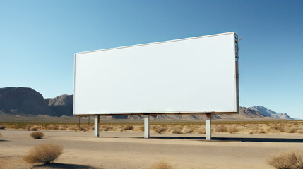 A mockup of a billboard, desert by day
