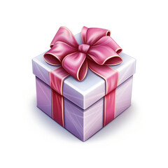 Fototapeta premium isometric christmas gift box, bright xmas giftbox present