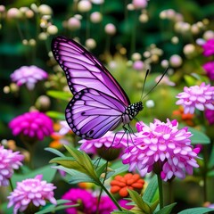 Fototapeta na wymiar butterfly flower