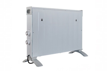 Modern White electric convector, 45 degree view