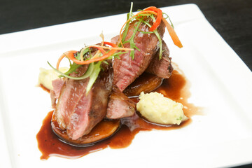 Pork tenderloin with honey garlic sauce