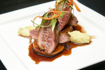 Pork tenderloin with honey garlic sauce