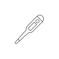 medical health thermometer body temperature measurement flat icon vector