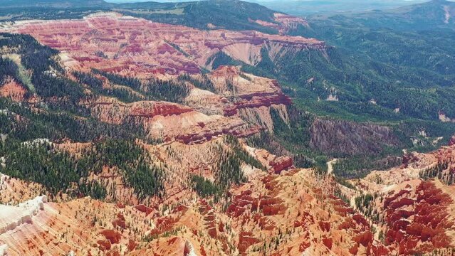 Aerial view of the beautiful Cedar Breaks National Monument