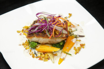 Exquisite dish, creative restaurant meal concept, fine dining food
